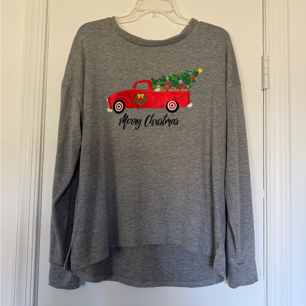 Christmas Sweatshirt with Red Truck